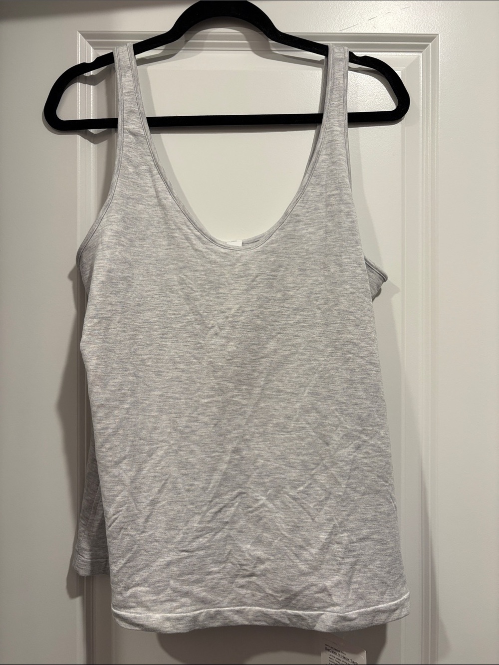 Lululemon Light Gray V Neck BeCalm Tank